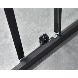 KABINA PRYSZNICOWA KWADRATOWA Z BRODZIKIEM BL31A/SXL02A CZARNA/BIAŁY 80x80 CM BL31A+SXL02A-WH