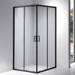 KABINA PRYSZNICOWA KWADRATOWA Z BRODZIKIEM BL30B/SXL02B CZARNA/CZARNY 90x90 BL30B+SXL02B-BL-90