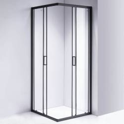 KABINA PRYSZNICOWA KWADRATOWA Z BRODZIKIEM BL30B/SXL02B CZARNA/CZARNY 90x90 BL30B+SXL02B-BL-90