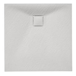 KABINA PRYSZNICOWA KWADRATOWA Z BRODZIKIEM BL30B/RIKO CZARNA/BIAŁY 90x90 CM
