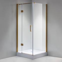 KABINA PRYSZNICOWA KWADRATOWA KZ1390B ZŁOTY 90x90 CM KZ1390B-GL-90