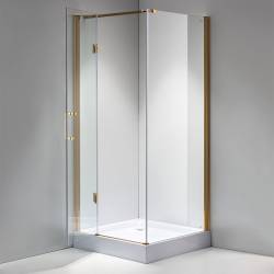 KABINA PRYSZNICOWA KWADRATOWA KZ1390B ZŁOTY 90x90 CM KZ1390B-GL-90