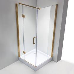 KABINA PRYSZNICOWA KWADRATOWA KZ1390A ZŁOTA 80x80 CM KZ1390A-GL-80
