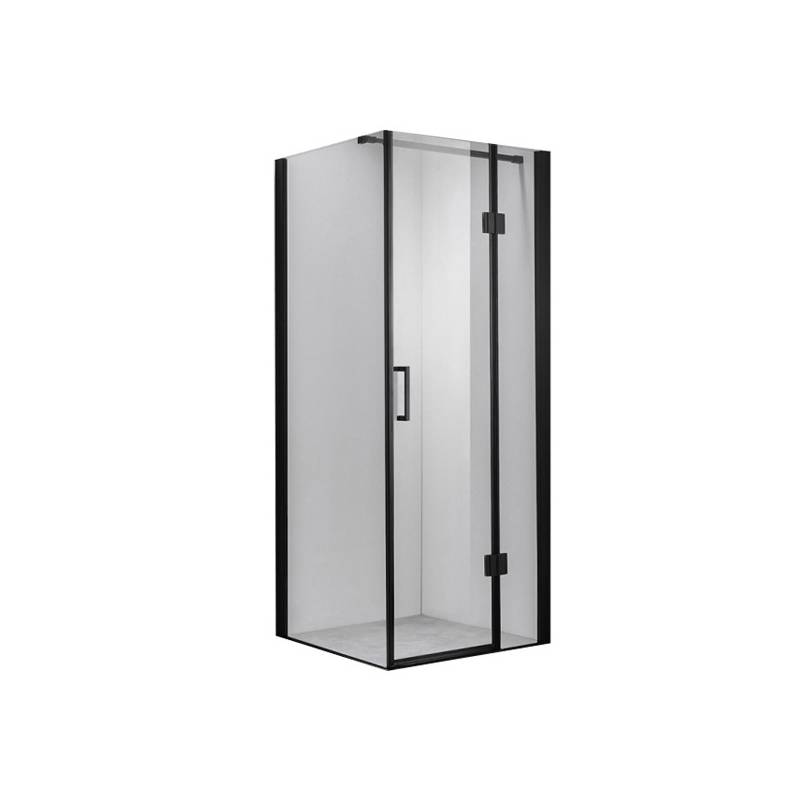KABINA PRYSZNICOWA KWADRATOWA KZ1390A CZARNA 80x80 CM KZ1390A-BL-80