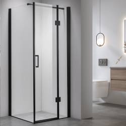 KABINA PRYSZNICOWA KWADRATOWA KZ1390A CZARNA 80x80 CM KZ1390A-BL-80