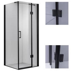 KABINA PRYSZNICOWA KWADRATOWA KZ1390A CZARNA 80x80 CM KZ1390A-BL-80