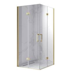 KABINA PRYSZNICOWA KWADRATOWA KZ08D ZŁOTA 100x100 CM KZ08D-GL-100