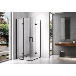 KABINA PRYSZNICOWA KWADRATOWA KZ08B CZARNA 80x80 CM KZ08B-BL-80