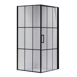 KABINA PRYSZNICOWA KWADRATOWA BS13B CZARNA 90x90 CM BS13B-90