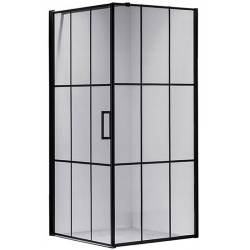 KABINA PRYSZNICOWA KWADRATOWA BS13A CZARNA 80x80 CM BS13A-80