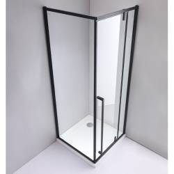 KABINA PRYSZNICOWA KWADRATOWA BS11B CZARNA 90x90 CM BS11B-90