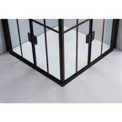 KABINA PRYSZNICOWA KWADRATOWA BS08C CZARNA 100x100 CM BS08C-100