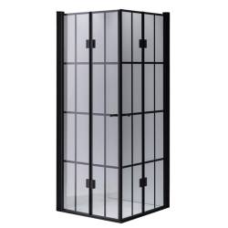 KABINA PRYSZNICOWA KWADRATOWA BS08B CZARNA 90x90 CM BS08B-90