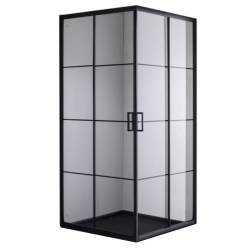 KABINA PRYSZNICOWA KWADRATOWA BL32B CZARNA 90x90 CM BL32B-90