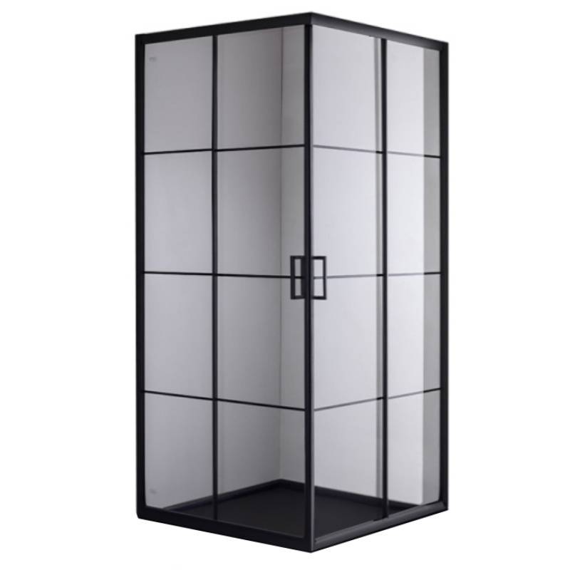 KABINA PRYSZNICOWA KWADRATOWA BL32B CZARNA 90x90 CM BL32B-90