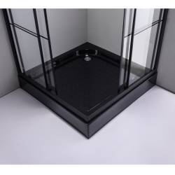 KABINA PRYSZNICOWA KWADRATOWA BL32A CZARNA 80x80 CM BL32A-80