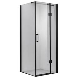 KABINA PRYSZNICOWA KWADRATOWA Z BRODZIKIEM KZ1390A/SXL02A CZARNA/CZARNY 80x80 CM