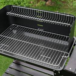 GRILL OGRODOWY WĘGLOWY Z PÓŁKAMI I ROŻNEM VL06-RS CZARNY VL06-RS-BLACK