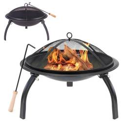 GRILL OGRODOWY WĘGLOWY Z POKRYWĄ VL07 CZARNY VL07-BLACK