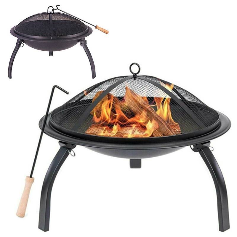 GRILL OGRODOWY WĘGLOWY Z POKRYWĄ VL07 CZARNY VL07-BLACK
