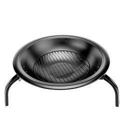 GRILL OGRODOWY WĘGLOWY Z POKRYWĄ VL07 CZARNY VL07-BLACK