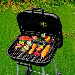 GRILL OGRODOWY WĘGLOWY Z POKRYWĄ VL05 CZARNY VL05-BLACK