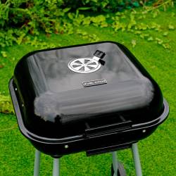 GRILL OGRODOWY WĘGLOWY Z POKRYWĄ VL05 CZARNY VL05-BLACK