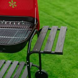 GRILL OGRODOWY WĘGLOWY Z POKRYWĄ VL02 CZERWONO/CZARNY VL02-RED-BLACK