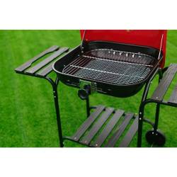 GRILL OGRODOWY WĘGLOWY Z POKRYWĄ VL02 CZERWONO/CZARNY VL02-RED-BLACK
