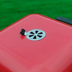 GRILL OGRODOWY WĘGLOWY Z POKRYWĄ VL02 CZERWONO/CZARNY VL02-RED-BLACK