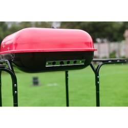 GRILL OGRODOWY WĘGLOWY Z POKRYWĄ VL02 CZERWONO/CZARNY VL02-RED-BLACK