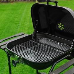 GRILL OGRODOWY WĘGLOWY Z POKRYWĄ VL02 CZARNY VL02-BLACK