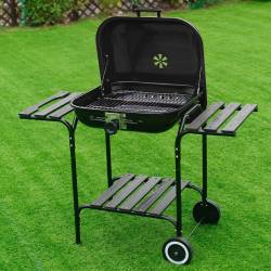 GRILL OGRODOWY WĘGLOWY Z POKRYWĄ VL02 CZARNY VL02-BLACK