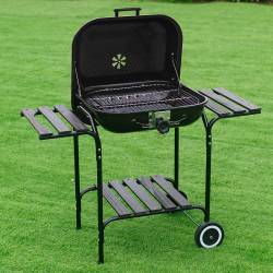 GRILL OGRODOWY WĘGLOWY Z POKRYWĄ VL02 CZARNY VL02-BLACK