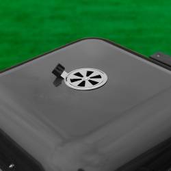 GRILL OGRODOWY WĘGLOWY Z POKRYWĄ VL02 CZARNY VL02-BLACK