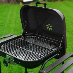 GRILL OGRODOWY WĘGLOWY Z POKRYWĄ VL02 CZARNY VL02-BLACK