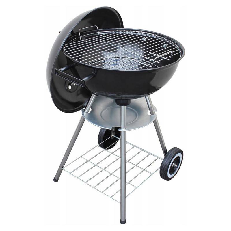 GRILL OGRODOWY WĘGLOWY Z POKRYWĄ OKRĄGŁY VL16 CZARNY VL16-BLACK