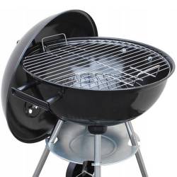 GRILL OGRODOWY WĘGLOWY Z POKRYWĄ OKRĄGŁY VL16 CZARNY VL16-BLACK