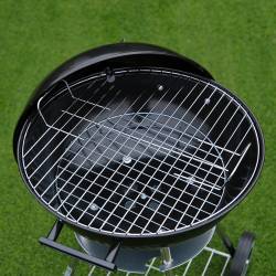 GRILL OGRODOWY WĘGLOWY Z POKRYWĄ OKRĄGŁY VL16 CZARNY VL16-BLACK