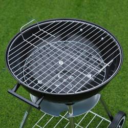 GRILL OGRODOWY WĘGLOWY Z POKRYWĄ OKRĄGŁY VL16 CZARNY VL16-BLACK