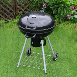 GRILL OGRODOWY WĘGLOWY Z POKRYWĄ OKRĄGŁY VL04 CZARNY VL04-BLACK