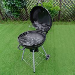 GRILL OGRODOWY WĘGLOWY Z POKRYWĄ OKRĄGŁY VL04 CZARNY VL04-BLACK
