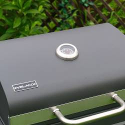 GRILL OGRODOWY WĘGLOWY Z POKRYWĄ I PÓŁKAMI VL14 SZARY VL14-GREY