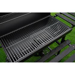 GRILL OGRODOWY WĘGLOWY Z POKRYWĄ I PÓŁKAMI VL03 CZARNY VL03-BLACK