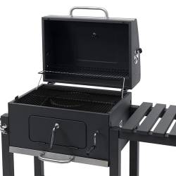 GRILL OGRODOWY WĘGLOWY Z POKRYWĄ I POKROWCEM VL01P GRAFITOWY VL01-GRAFIT-P