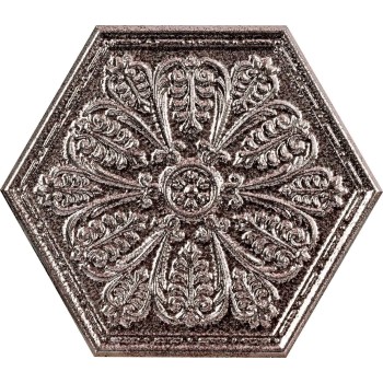 Płytka gresowa APAVISA ZINC SILVER SINGLE HEXAGON 25X29 cm