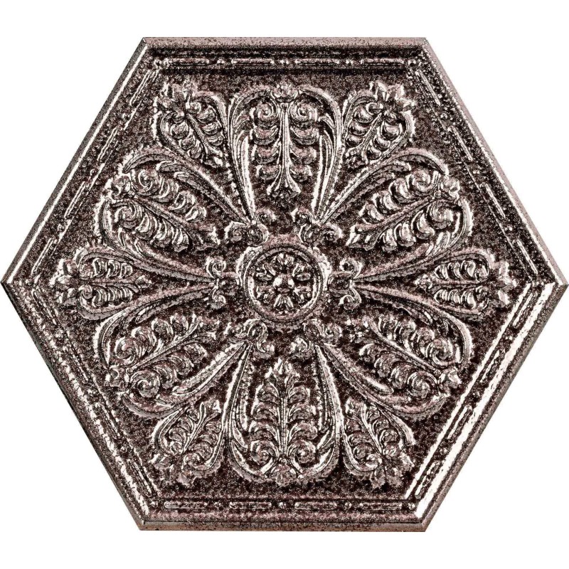 Płytka gresowa APAVISA ZINC SILVER SINGLE HEXAGON 25X29 cm Płytka gresowa APAVISA ZINC SILVER SINGLE HEXAGON 25X29 cm