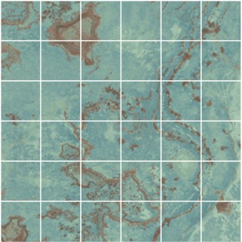 Płytka gresowa APAVISA ZINC GREEN NAT MOS 5X5 29,75X29,75 cm