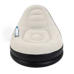FOTEL DMUCHANY POMPOWANY Z PODNOŻKIEM PUFĄ NA PLAŻĘ OGRÓD COMFY COMFY