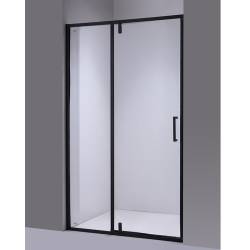DRZWI PYSZNICOWE UCHYLNE SH08A DO WNĘKI CZARNE 80 CM 6 MM SH08A-BL-80